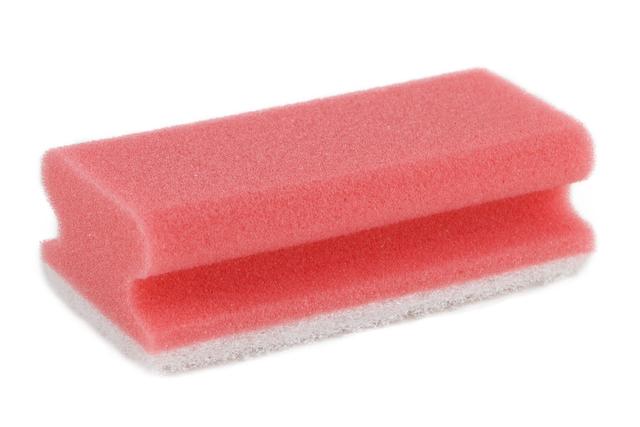 Schuurspons rood/wit