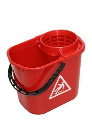 Mopemmer 14L met uitwringkorf  rood