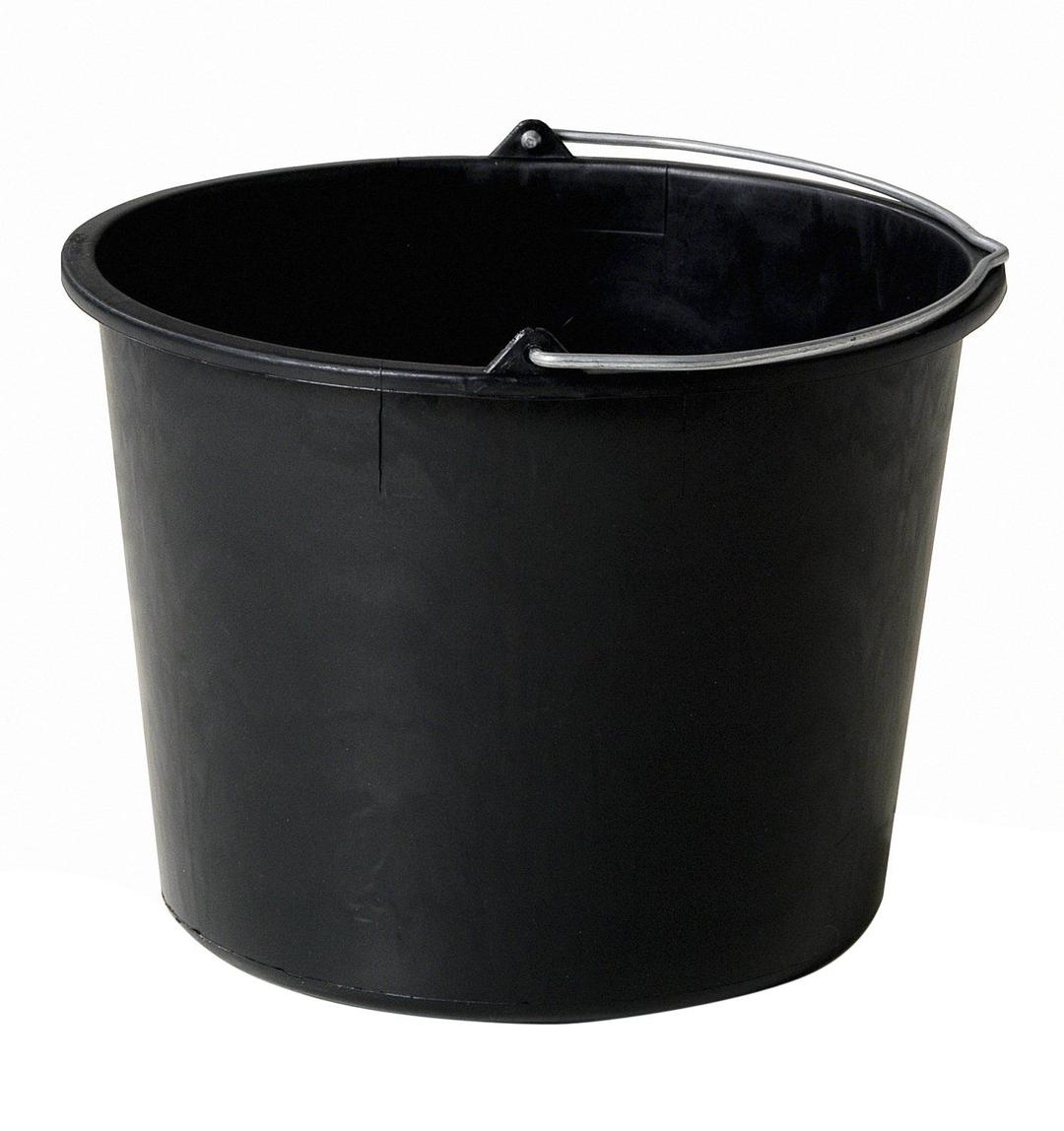Bouwemmer zwart 12 liter