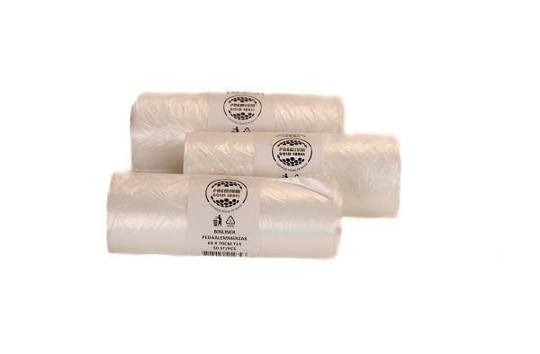  Vuilzak 63x70 T15 Transparant per rol
