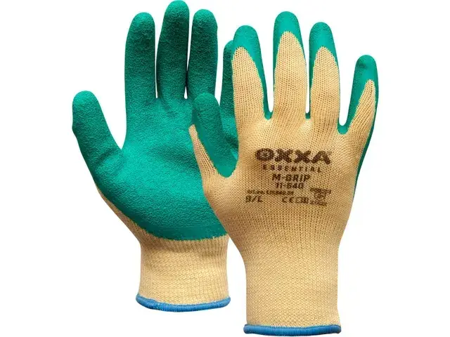 OXXA® M-Grip handschoen groen/geel maat 