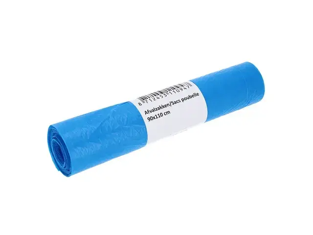 Vuilzak 90x110 T25 Blauw 15 rol a 20st (Per rol)